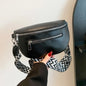 2024 Luxury Designer Women's Chest Bag PU Leather Wide Strap Shoulder Crossbody Bag Female Fashion Fanny Pack Banana Waist Bag