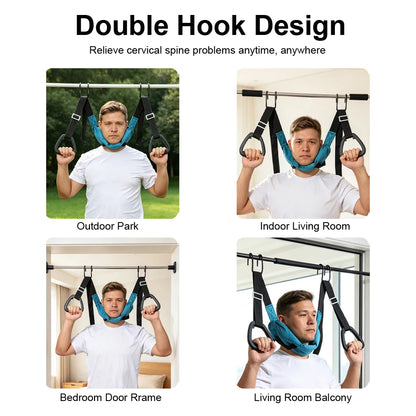 Adjustable Height Neck Stretcher Portable Suspension Trainer Belt for Home Office Gym Travel - Neck Relief And Stretches Support