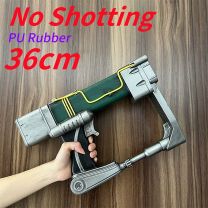 OW Gun Cosplay Cole Cassidy Revolver Prop Peacekeeper Weapons Model Safety PU Rubber Model Halloween No Shooting