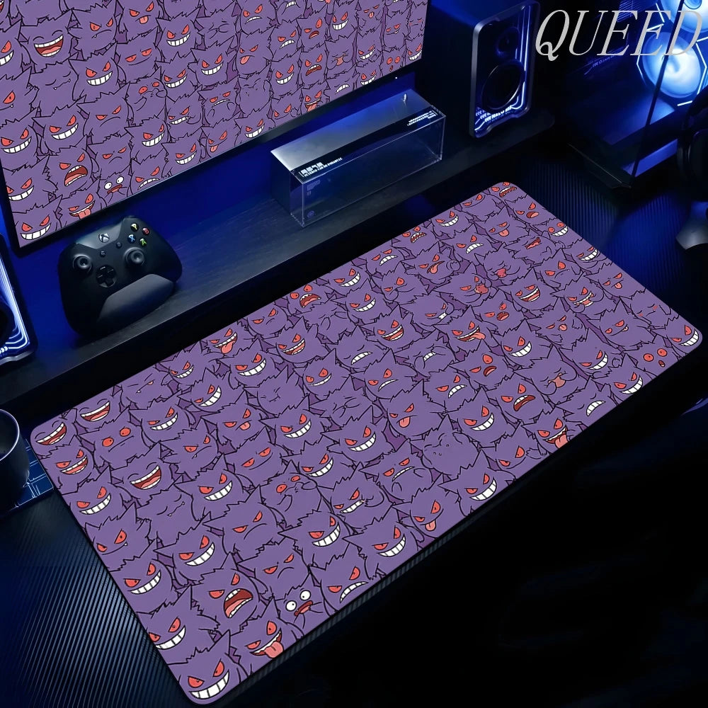 Laptop Black Gaming Accessories Mouse Pad Keyboard Non-slip Rug PC Japan Anime P-pokemon Gengar Mousepad Gamer Keyboard Carpet