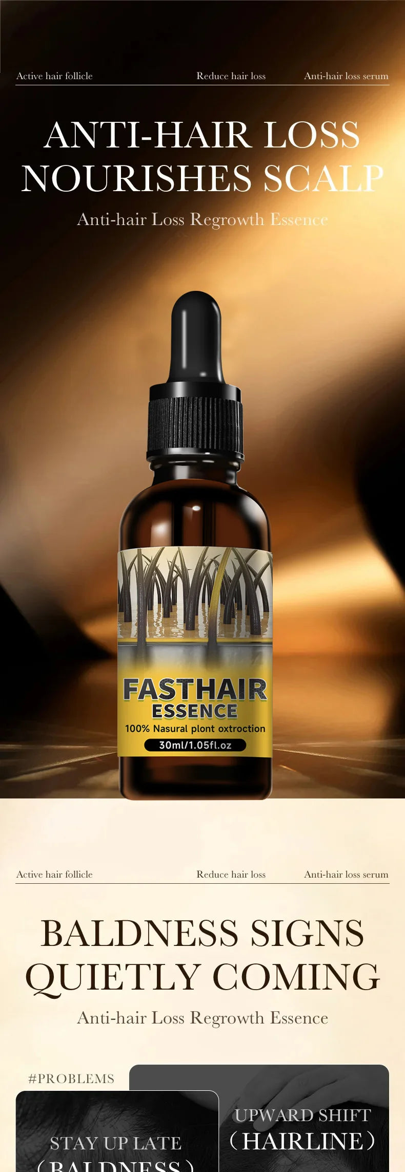 2026 Latest Technology New Products Anti-Hair Loss Essence Promotes Hair Growth and Improves the Scalp Environment