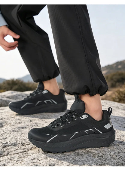 Men's Summer Breathable Non-slip Athletic Shoes, Cushioning Casual Footwear for Running, Travel, Outdoor Hiking and Mountaineeri