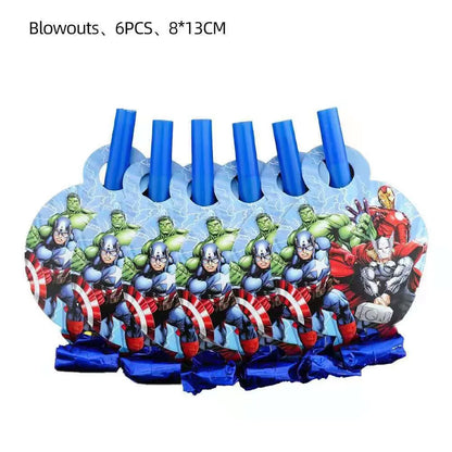 The Avengers Theme Birthday Party Supplies Tablecloths Tableware Sets Plates Cups Napkins Avengers Gifts Party Favors Balloons