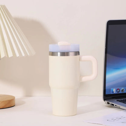 14oz Car Mug with Handle Double-layer Vacuum Coffee Cup Portable Sport Water Bottle 304 Stainless Steel Travel Thermal Cup