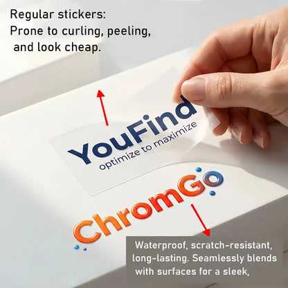 50pcs Sticker Personalized Logo Custom Stickers 3D Transfer Stickers Wedding Labels UV DTF Customized Waterproof Company Brand