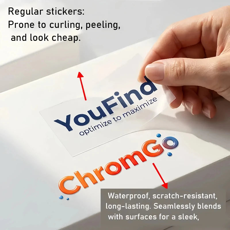 50PCS Stickers Personalized Logo Custom Sticker 3D Transfer Stickers UV DTF Wedding Labels Customized Waterproof Company Name