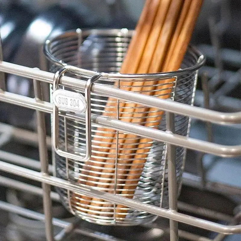 Kitchen Organizer 304 Stainless Steel Chopstick Holder Wall Hanging Drainer Modern Tableware Storage