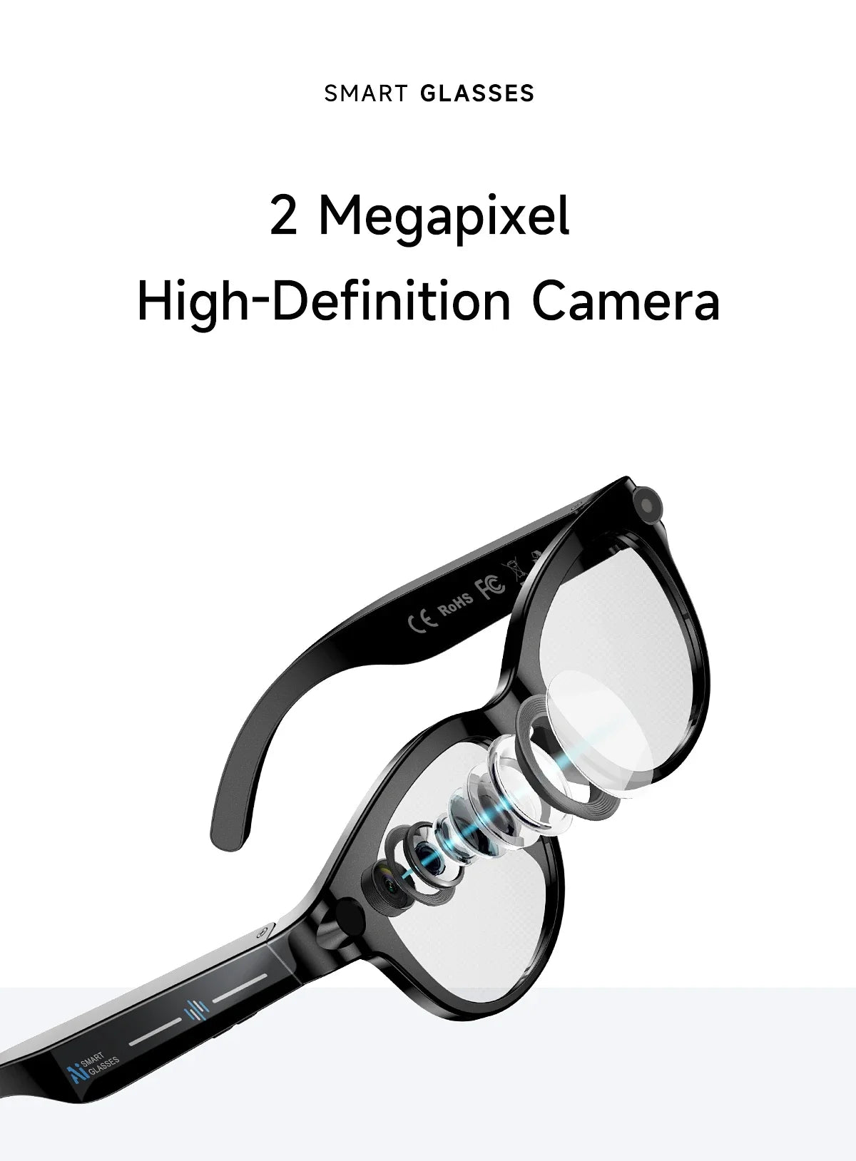 Lenovo Smart AI Glasses 8K 1600W Camera Record Bluetooth Calling Music Player Sunglasses Color Change AI Translation Glasses Men