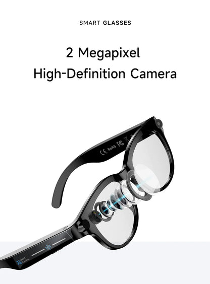 Lenovo Smart AI Glasses 8K 1600W Camera Record Bluetooth Calling Music Player Sunglasses Color Change AI Translation Glasses Men
