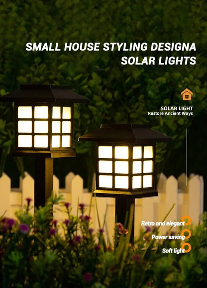2Pcs Outdoor Solar LED Pathway Lights Walkway Garden Decor Street Lamp for Landscape Yard Patio Driveway Festival Lighting