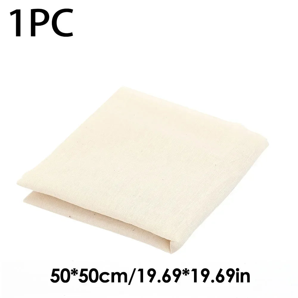Reusable Nut Milk Cloth Bag Strainers Unbleached Natural Cotton Cheesecloth Cheese Yogurt Tofu Filter Kitchen Fine Mesh Strainer