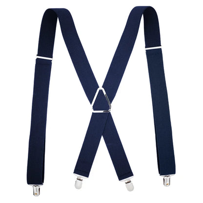 Solid Color Elastic Polyester Suspenders Braces Men Women Black Red Adjustable Straps For Wedding Suit Skirt Accessories Gifts