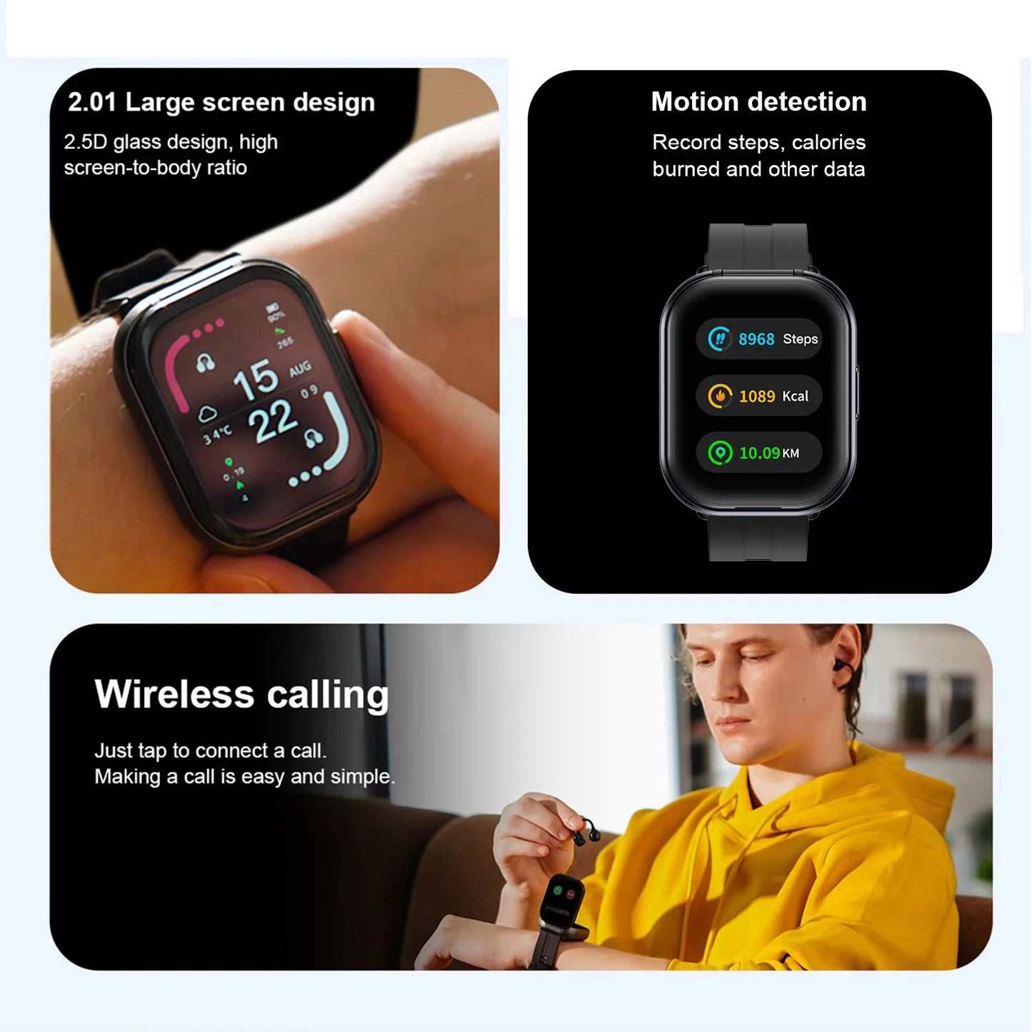 LIGE Bluetooth Headphones with clip-on design 2 In 1 Smartwatch with Earphones Heart Rate Sport Fitness Headset Smart Watch 2026