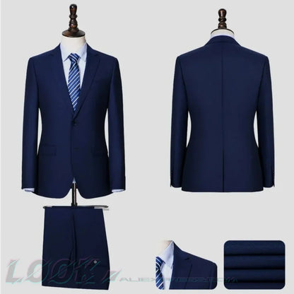 Men's Premium Suit -Business Suit, Professional Formal Wear, Ideal for Work and Weddings,50% Wool,Customizable Fit with 20 Sizes