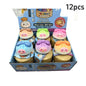12Pcs Rainbow Cartoon Squishy Bun Set Slow Rebound Stress Relief Fidget Cute Simulation Dumpling Gift Box For Kids Collect Play