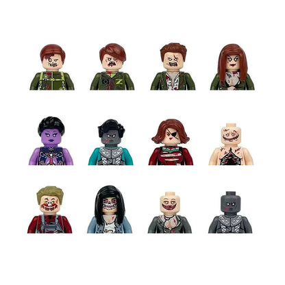 City character building block figure set, little block people, block accessories, engineer, doctor, firefighter, kids' toy