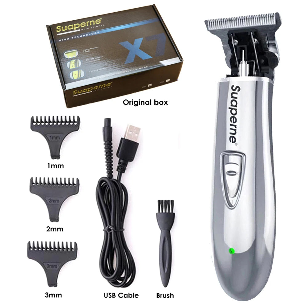 Professional Electric Hair Clipper Suaperne Rechargeable Hair Trimmer Beard Shaver Men Salon Barber Hair Cutting Machine