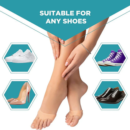 1 Pair Silicone Forefoot Pad Metatarsal Cushion Toe Separator Pain Relief Non-slip Pads Honeycomb Orthotics Foot Massage Insoles