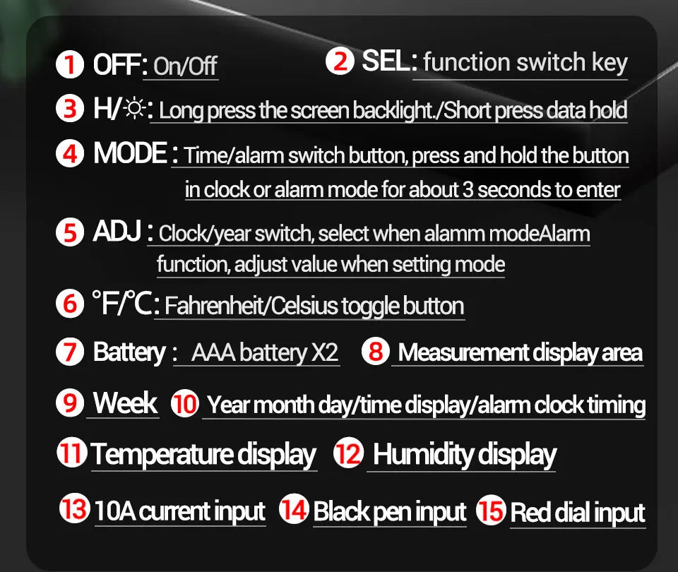 Smart Multimeter Detector 4000 Count Digital  AC/DC Curent Voltage Resistor Measurement  3 in 1 Professional Test Tool ANENG 613