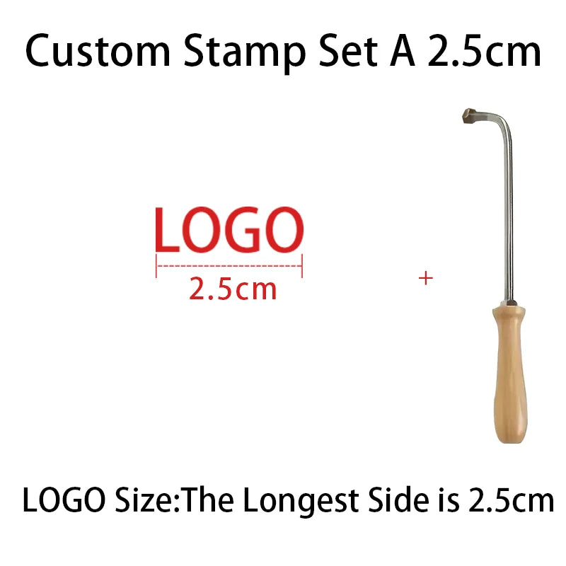 Personalized Leather Stamp Custom Logo Branding Iron Stamps Heating Brass Embosser Seals DIY Wood Cake Hamburger Craft Handmade