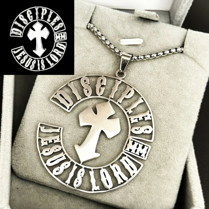 Personal Design Men's Pendant Necklace Custom Company Club Logo image Stainless Steel Thick Chain Necklace Birthday Jewelry Gift