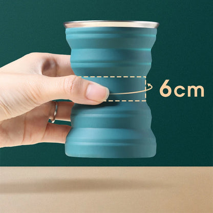 Creative ORIGIN CUP Portable Silicone Folding Cup with Lid Travel Wash Mouth Cup Heat Resistant Water Coffe Cup for Outdoor Camp