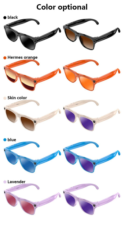 Lenovo Upgrade Smart AI Glasses 1600W HD 8K Shooting Camera Photo Video Voice Call Translation Bluetooth AI Motorcycle Glasses