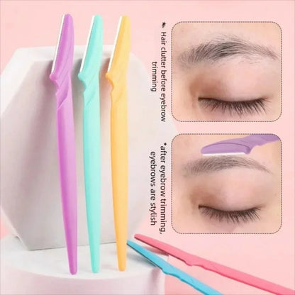 3pcs Eyebrow Trimmer Makeup Tools Safe Eye Brow Razor Face Body Hair Removal Shaver Blades Woman Eyelash Eyebrows Shaping Knife
