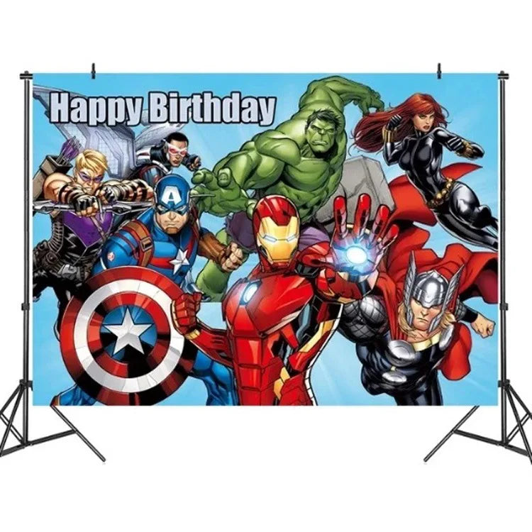 Avengers Marvel Party Decorations SuperHero Theme Tableware Kit Balloon Deco Happy Birthday Banner Supplies for Boys Favors Gift