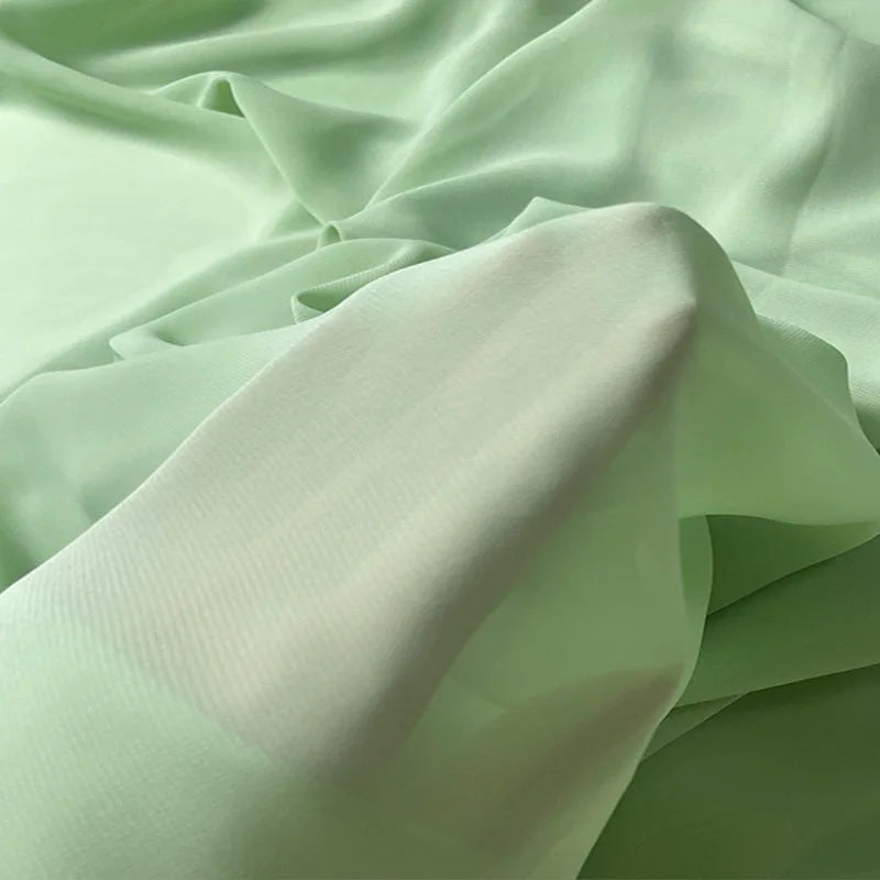 Dusty Blue Soft Chiffon Fabric for Wedding Party Decor Home Decor Georgette Backdrops Curtain Dress Skirt Shirt Cloth DIY
