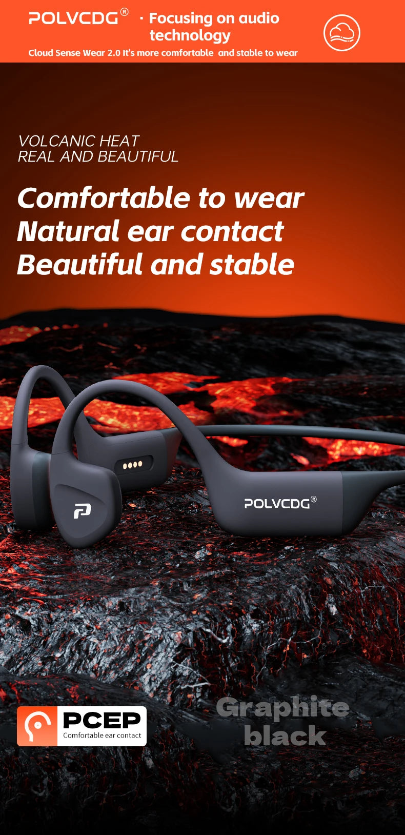 POLVCDG słuchawki z przewodnictwem kostnym Bluetooth, pamięć 32 GB, wodoodporność IPX8, słuchawki pływackie Bluetooth 5.4, materiał silikonowy, nowe X16 (2024)