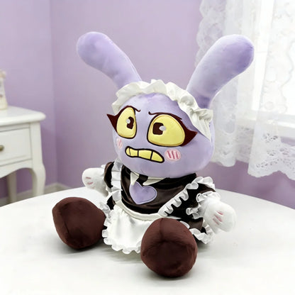 25cm Jax Plush Doll Maid Set Plush Rabbit Soft Toy Children's Birthday Gift Home Bedroom Decoration Purple Rabbit Companion