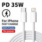 Braided 35W Fast Charge PD Cable For iPhone 13 14 Pro Max 11 12 mini X XR XS Max 7 8 Plus Quick Charging USB-C Data Cables 1m 2m