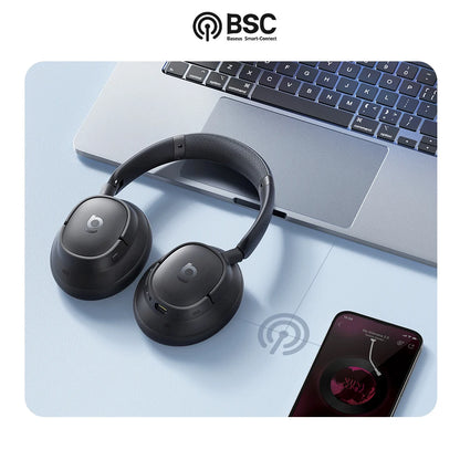 Słuchawki bezprzewodowe Baseus EH10 NC ANC 45 dB, adaptacyjna hybrydowa redukcja szumów, słuchawki Hi-Res LDAC, Bluetooth 6.0, 80 godz.