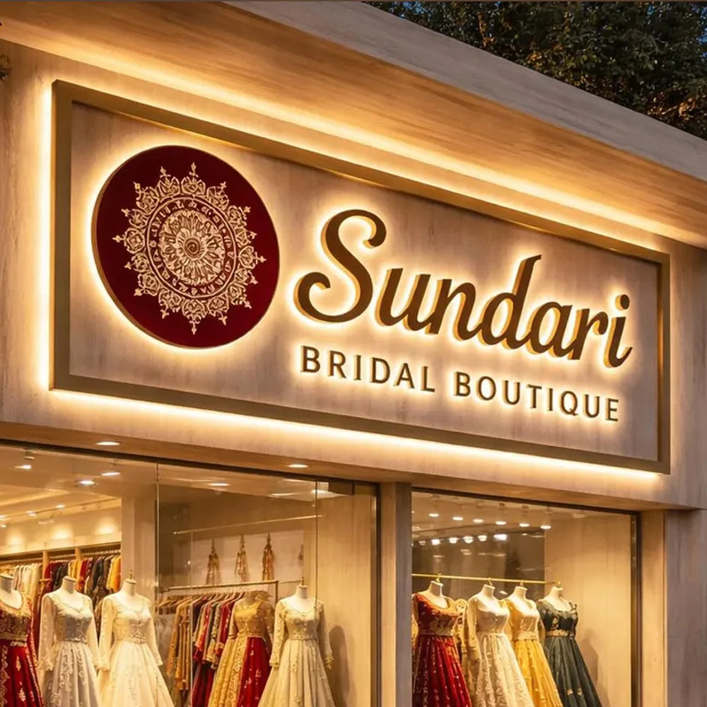 Custom Business Metal Frontlit Sign Laser Cut Metal Sign 3D Logo Personalize Sign for Shop Salon Hotel Decor Sign Indoor/Outdoor