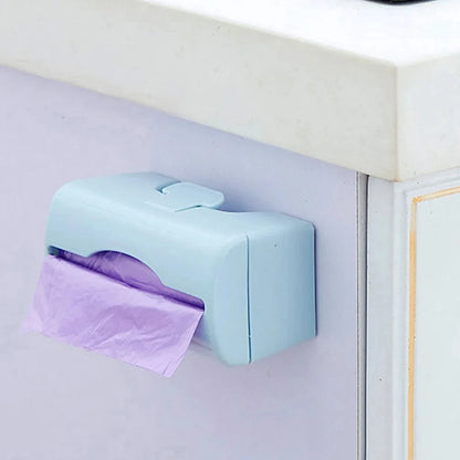 Trash Bags Storage Box Garbage Bag Dispenser for Kitchen Bathroom Wall Mounted Grocery Bag Holder Kitchen Plastic Bags Container