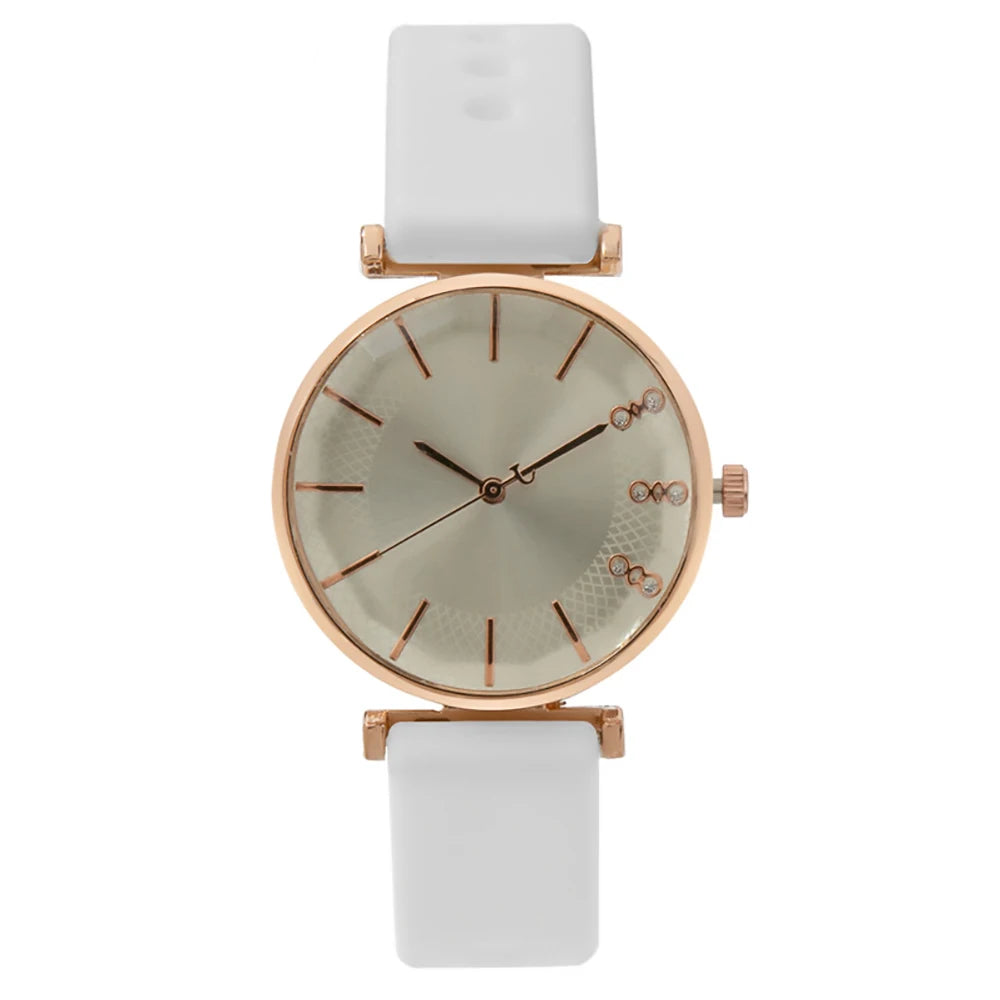 Fashion Simple With Diamonds Ladies Quartz Watches Hot 2025 Sports Brands Women Silicone Strap Dress Clock Gifts Wristwatches