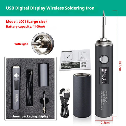 1400mah USB Soldering Iron Wireless Charging Electric Soldering Iron Fast Charging Rechargeable Portable Repair Welding Tools