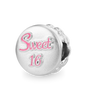 2025 Hot selling 925 Silver Pink Bird Moon Pendant Suitable for European Bracelets DIY Accessories Women's Charm Jewelry Gifts