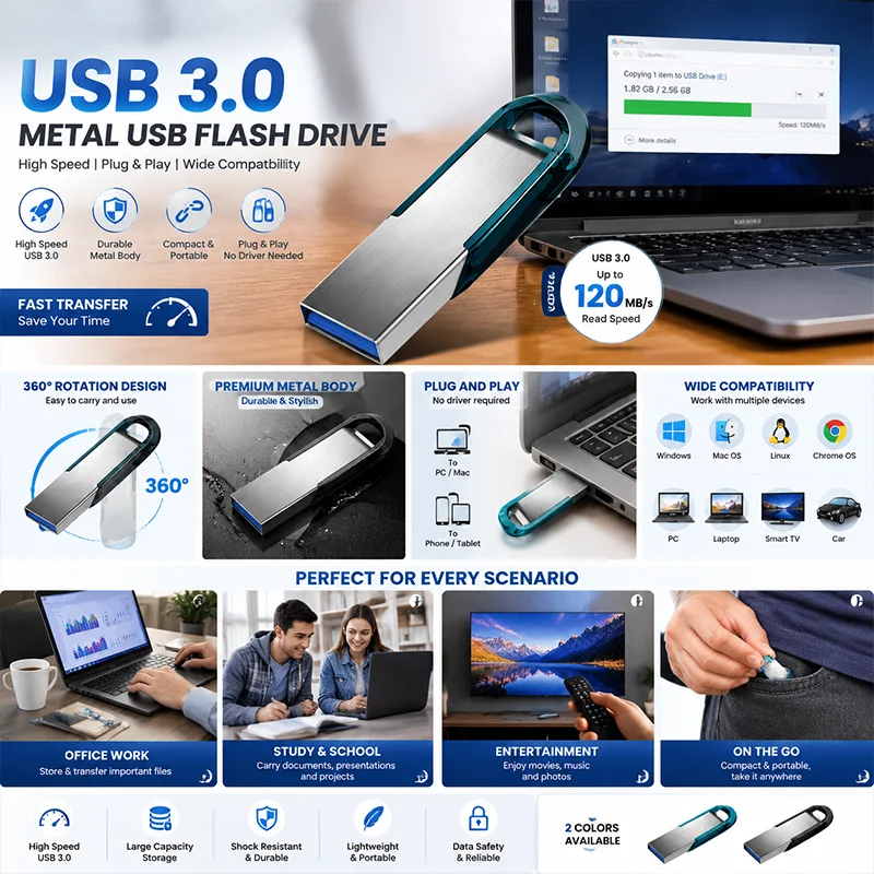 High Speed USB 3.0 Pen Drive Original 512GB 256GB Flash Drive OTG U Disk Memory Stick 128GB 64GB For Storage Devices Pendrive