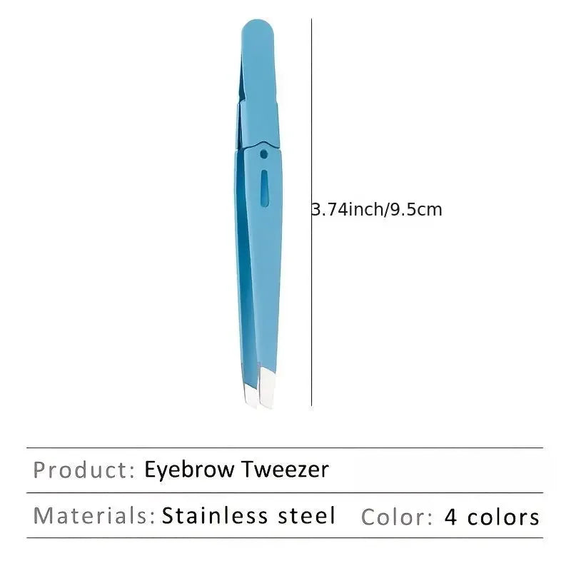 High-Quality Eyebrow Tweezer Colorful Hair Beauty Fine Hairs Puller Stainless Steel Slanted Eye Brow Clips Removal Makeup Tools