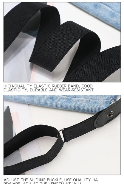 1pc Buckle-Free Belt For Jean Pants,Dresses,No Buckle Stretch Elastic Waist Belt For Women/Men,No Bulge,No Hassle Waist Belt