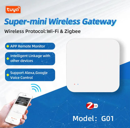 Tuya Zigbee Gateway Hub Smart Home Wireless Bridge SmartLife APP Remote Control Automation Device Works with Alexa Google Home