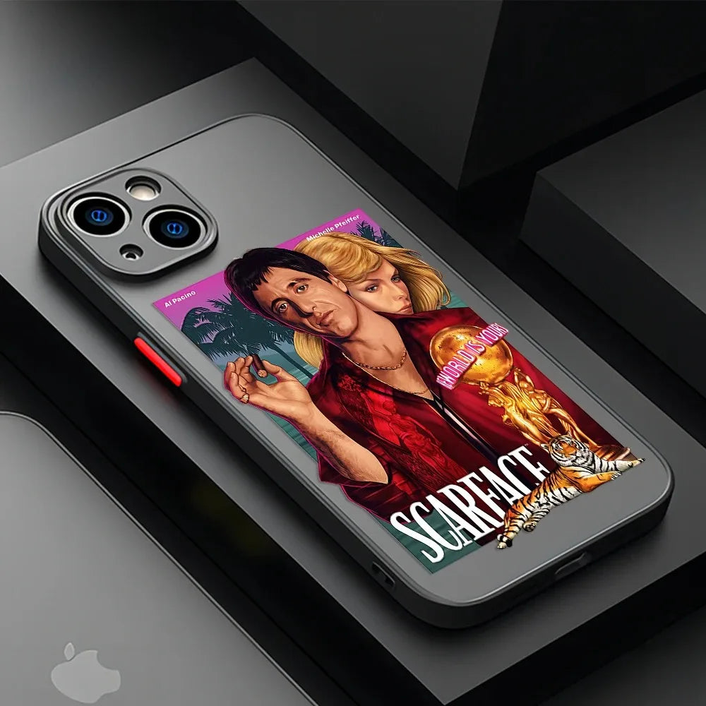 Scarface Tony Montana Phone Case For iPhone 17 16e 16 15 14 13 12 11 Mini Pro Air  Max X XR XSMax 7 8 6 6s Plus Matte Clear Back