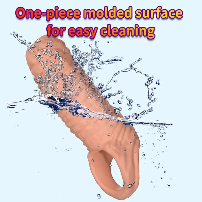 Penis Sleeve Reusable Sexy Toys for Men Penis Silicone Cock Sleeve Massage Adult Products For Woman Gay Penis Toys Sexual Goods