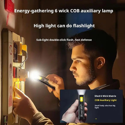 Keychain Flashlight USB-C Rechargeable 400mAh 550 Lumens Multifunctional Lighting Durable Mini Auto Repair Hat Clip Work Light