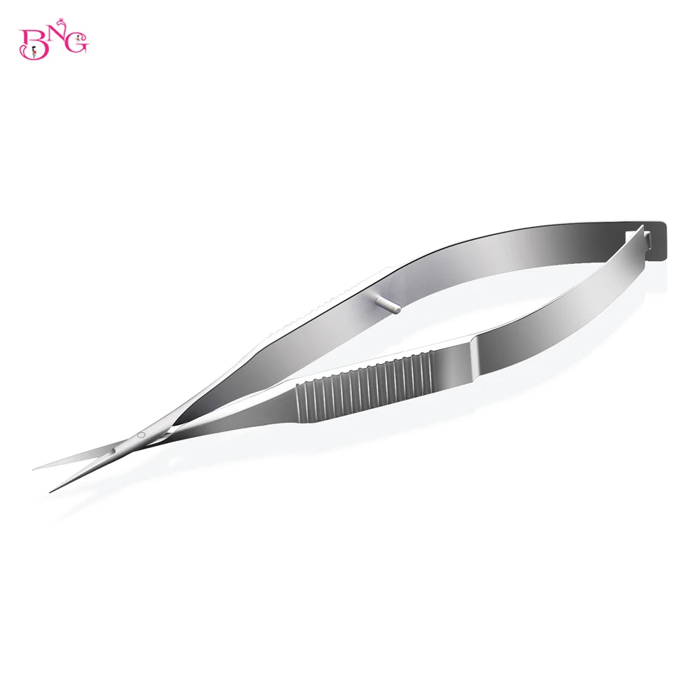 Straight Stainless Steel Squeeze Scissors Facial Hair Scissors Eyebrow Trimmer Grooming Scissors for Shaping Ear Nose Cuticle