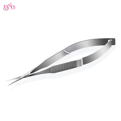 Straight Stainless Steel Squeeze Scissors Facial Hair Scissors Eyebrow Trimmer Grooming Scissors for Shaping Ear Nose Cuticle