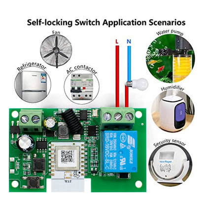 Zigbee 3.0 Tuya 1 Channe Smart Relay Module Smart Life Switch Controller 12V 24V 220V 230V Dry Contact NO NC COM Inching Timer
