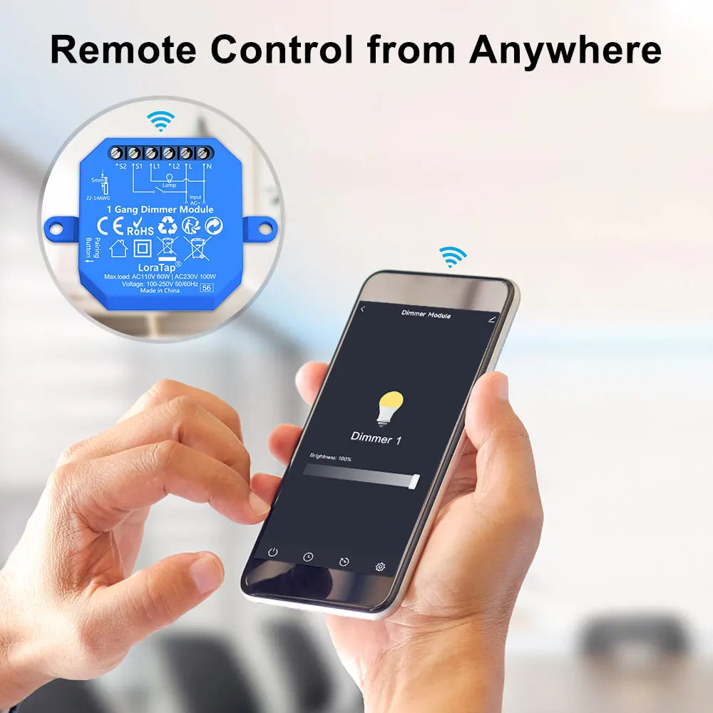 LoraTap Tuya Smart Life ZigBee WiFi Light Switch Module Dimmer Energy Monitor App Remote Control Alexa Google Home Voice Control